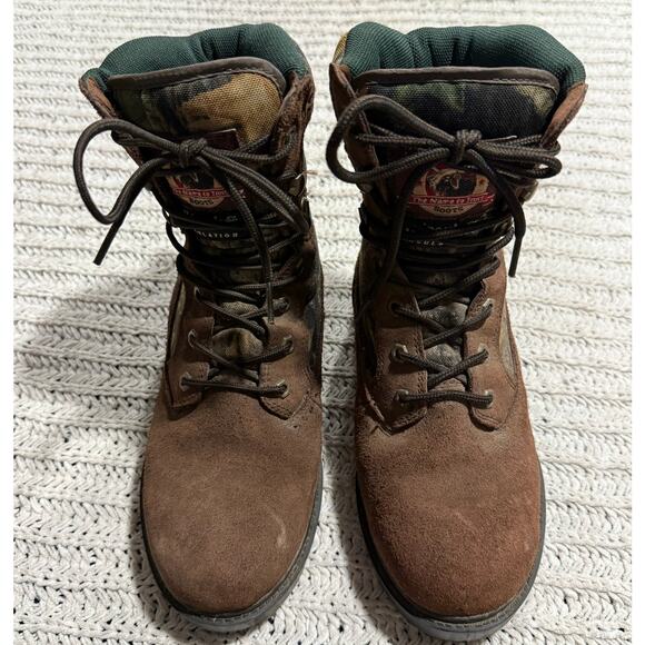 Brahma Hunter Boots Hiking Winter Leather Men's Size 7 Camo Brown Thinsulate - Picture 6 of 9